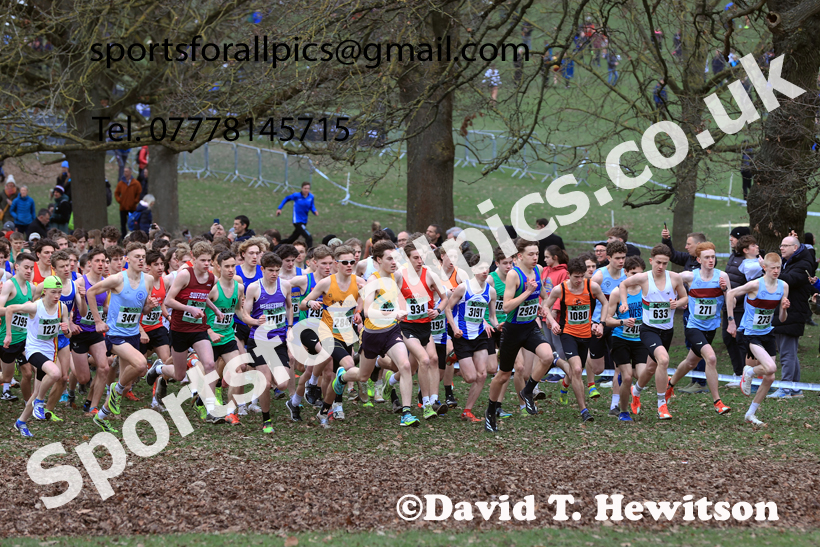 Mens Under-17s 2026 UK CAU Inter Counties Cross Country, Wollaton Park, Nottingham. Photo: David T. Hewitson/Sports for All Pics